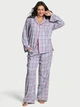 Фланелева піжама (сорочка + штани) Victoria's Secret Flannel Long Pajama Set М Regular Блакитний (27178700D) - изображение 1
