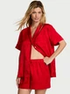 Піжама Сатинова (сорочка + шорти) Victoria's Secret Glazed Satin Bow Short Pajama Set XXL Червоний (27178686D) - зображення 1