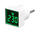 Сетевой цифровой вольтметр в розетку AC230V Green Display 50-500V EU White (500307) - изображение 1