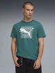 Футболка хлопковая длинная мужская Puma Graphics 69177541 M Emerald Ice с принтом (4069161731044) - изображение 1