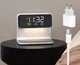 Многофункциональная прикроватная лампа Onvyx A26 с беспроводной зарядкой Qi 10W, часами и будильником - изображение 4