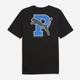 Футболка хлопковая длинная мужская Puma Graphics 69177601 XL Black с принтом (4069161650253) - изображение 5
