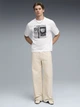 Футболка хлопковая длинная мужская Puma Graphics 69178502 XL White с принтом (4069161678721) - изображение 3