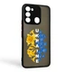 Чехол для телефона Tecno Spark Go (KG5m) с 3D принтом патриотическим с высокими бортами с защитой камеры черный - изображение 1