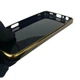 Чохол для Samsung Galaxy M32 4G (SM-M325F) глянцевий із захистом камери із золотою окантовкою чорний - зображення 4