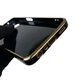 Чохол для OPPO A76 глянцевий із захистом камери із золотою окантовкою чорний - зображення 4