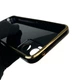 Чохол для OPPO A76 глянцевий із захистом камери із золотою окантовкою чорний - зображення 6