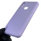 Чехол для Motorola Moto E7 Power силиконовый с микрофиброй нескользящий сиреневый - изображение 3