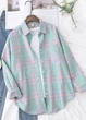 Рубашка женская Oversize в клетку G&N Мятная с розовым 14920 XL (50) - изображение 1