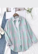 Рубашка женская Oversize в клетку G&N Мятная с розовым 14920 XL (50) - изображение 3