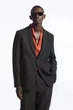 Блейзер лляний COS single-breasted linen blazer 1228120001 46 Чорний - изображение 3