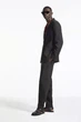 Блейзер лляний COS single-breasted linen blazer 1228120001 46 Чорний - изображение 5