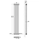 Дизайнерський радіатор ARTTIDESIGN Bari II 1800×290 вертикальний, сірий матовий - зображення 6