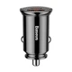 Автомобильное зарядное устройство 30W Baseus Circular Plastic Быстрая зарядка QC 4.0 / PD 3.0 два порта USB + Type-C 5A Зарядка в авто CCALL-YS01 Black - изображение 3