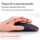 Бездротова миша Bluetooth та 2,4 ГГц, двохрежимна, перезаряджувана, безшумна, з RGB чорна - зображення 3