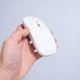 Бездротова миша Bluetooth та 2,4 ГГц, двохрежимна, перезаряджувана, безшумна, з RGB біла - зображення 6