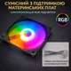 Вентилятор для комп’ютера Manmu 120 мм Rainbow RGB чорний корпус - зображення 4