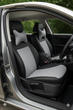 Авточохли на Opel Combo C Auto Style екокожа і Алькантара ромби темно сірі - зображення 1
