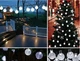 Новогодняя LED гирлянда "Хрустальные шарики" (13 м, 170 LED, Белый цвет) — Эффектное праздничное освещение - изображение 3