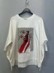 Женский свитшот oversize с вышивкой и боковыми карманами Катерина Modna KAZKA MKNK2356 - 38/40, Білий - изображение 3