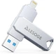 Флешка 3-в-1 MFi USB+Lightning+Type-C, 256 ГБ, высокоскоростная, металлический корпус - изображение 1