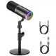 Игровой микрофон TONOR TD520S, динамический, USB/XLR, RGB-подсветка, мониторинг без задержки - изображение 1