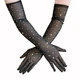 Довгі фатинові рукавички зі стразами fashion accessories one size (XS/S/M) чорний (7-72) - изображение 10