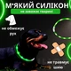 Светодиодный, водостойкий LED ошейник для собак с зарядкой USB, 35 см, размер S (зеленый) - изображение 5