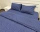 Постельное белье LARA бязь d11297e Ромб Dark Blue евро - изображение 4