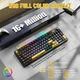 Механічна бездротова клавіатура Attack SHARK X98 PRO з дисплеєм 2.4G/Bluetooth/Кабель, HOT SWAP, RGB, Win/Mac OS, ENG+UA, Black-orange - зображення 10