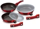 Набор сковородок Berlinger Haus Metallic Line Burgundy Edition 3 предмета (BH-7053) - изображение 1