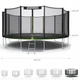 Батут с сеткой и лестницей Loft_Apartament 496 см цвет черный зеленый - изображение 2
