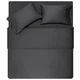 Простынь Ardesto на резинке Mix&Match Premium, 100% хлопок, сатин серый 160х200+30 см (ART1620FSY) Ardesto ART1620FSY 879876 - изображение 5