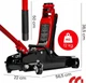 Домкрат гидравлический подкатный 2.5т 85-385мм MasterJack2500 Maltec 550 x 210 x 120 мм с поворотными колесами, красный - изображение 6