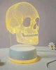 Акриловий 3D світильник нічник Череп з білою підставкою 7 кольорів - зображення 7