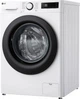 Пральна машина LG серії AI DD™ TurboWash™ 360˚ F4Y5ES6W, фронтальна, повнорозмірна, 11 кг, 1400, клас A/A/B, 56 см, 12 програм, дисплей, пара, інвертор, білий з чорним люком з накладкою на дверцята - зображення 3