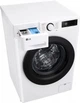 Пральна машина LG серії AI DD™ TurboWash™ 360˚ F4Y5ES6W, фронтальна, повнорозмірна, 11 кг, 1400, клас A/A/B, 56 см, 12 програм, дисплей, пара, інвертор, білий з чорним люком з накладкою на дверцята - зображення 5