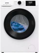 Стиральная машина Gorenje W3NGPI 72SBS, фронтальная, узкая, 7 кг, 1200, класс С/A/B, 45 см, 15 программ, пар, дисплей, инвертор, белый с черным люком - изображение 1