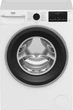Стиральная машина Beko B5WFU 58436 W, фронтальная, полноразмерная, 8 кг, 1400, класс С/A/B, 55 см, 15 программ, дисплей, пар, инвертор, белый с черным люком - изображение 1