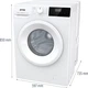 Стиральная машина Gorenje серии G200 WNHPI 62SCSI RV/UA фронтальная, полноразмерная, 6 кг, 1200, класс F/A/B, 73,5 см, 15 программ, пар, дисплей, инвертор, дополнительный бак для воды, белый - изображение 9
