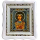 Икона «Святая мученица Христина» на стекле в белой раме 26x23 см - изображение 1