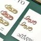 Набір скріпок LOVE 2 шт 3,4 см Рожевий та Золотий кольори - изображение 4