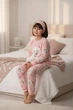 Пижама зимняя для девочки теплая полар флис Mini Moon р 110 см 5 лет арт 1359 Sweet dreams Розовый - изображение 2