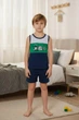 Пижама для мальчика Baykar р 6 116-122 см 6-7 лет арт 9670-220 серый меланж с синим - изображение 1