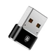 Переходник USB 2.0 AF to USB-C black Baseus (CAAOTG-01) - изображение 2