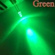 Світлодіоди F3 3мм Зелене світло 50ШТ 3-3.2V 20ma White - Green (82) - зображення 2