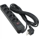 Сітковий фільтр живлення Patron 5.0 m3*1mm2 (SP-1055) 5 розеток BLACK (EXT-PN-SP-1055) - зображення 1