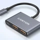 Концентратор Canyon hub DS-3 3in1 USB-C Dark Grey (CNS-TDS3) - зображення 8