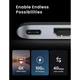 Концентратор UGREEN 2xUSB-C to HDMI + 2xUSB 3.0 + SD/TF + USB-C CM380 gray (80856) - зображення 4