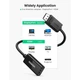 Перехідник Display Port M to HDMI F 4K60Hz black Ugreen (70694) - зображення 2